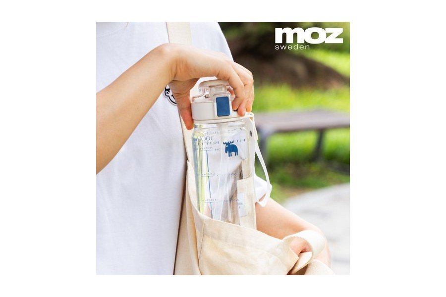 MOZ 스웨덴 원터치 빨대 트라이탄 스포츠 보틀 물병